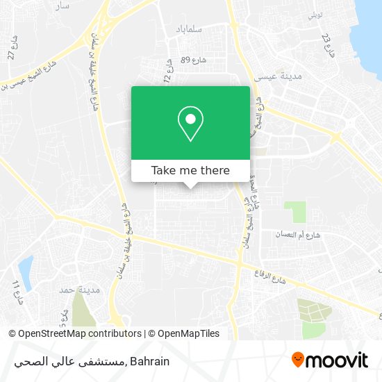 مستشفى عالي الصحي map