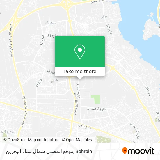 موقع المصلى شمال ستاد البحرين map