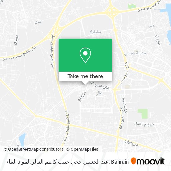 عبد الحسين حجي حبيب كاظم العالي لمواد البناء map