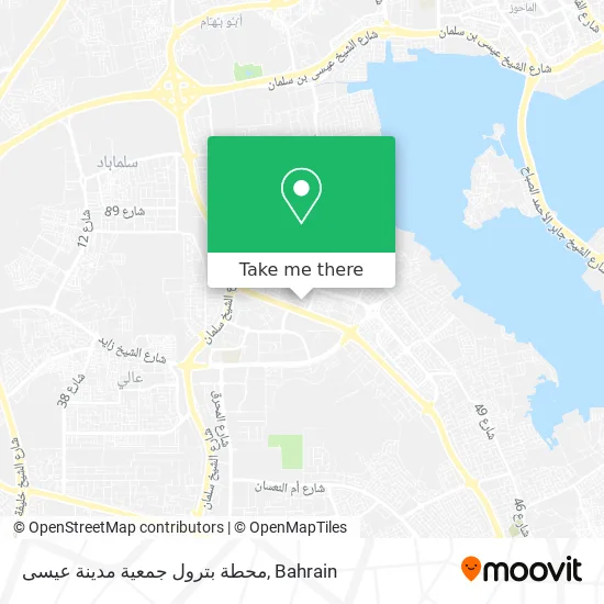محطة بترول جمعية مدينة عيسى map