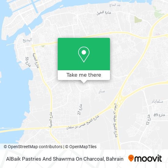 AlBaik Pastries And Shawrma On Charcoal map