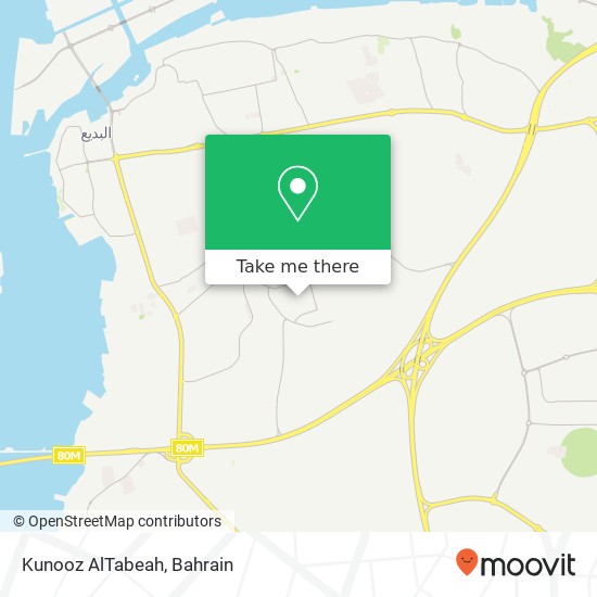 Kunooz AlTabeah map