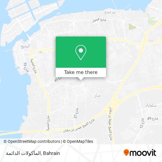 المأكولات الدائمة map