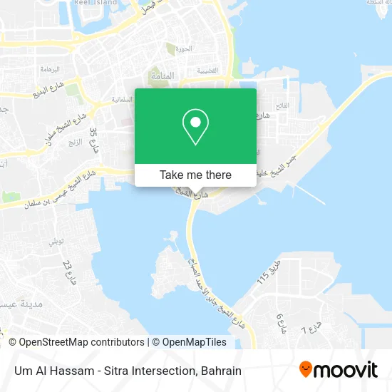 Um Al Hassam - Sitra Intersection map