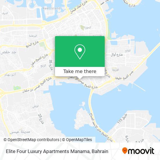Elite Four Luxury Apartments Manama map