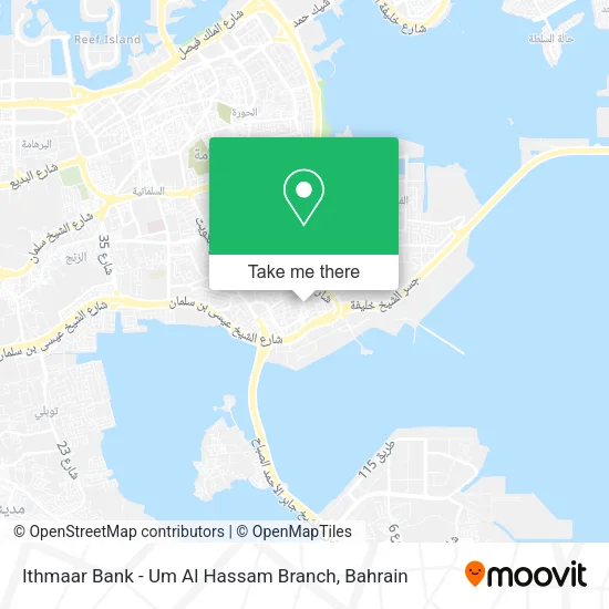 Ithmaar Bank - Um Al Hassam Branch map