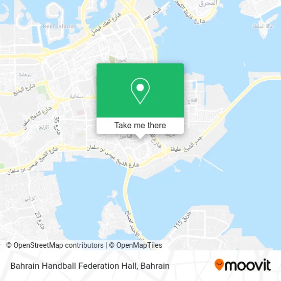 Bahrain Handball Federation Hall map