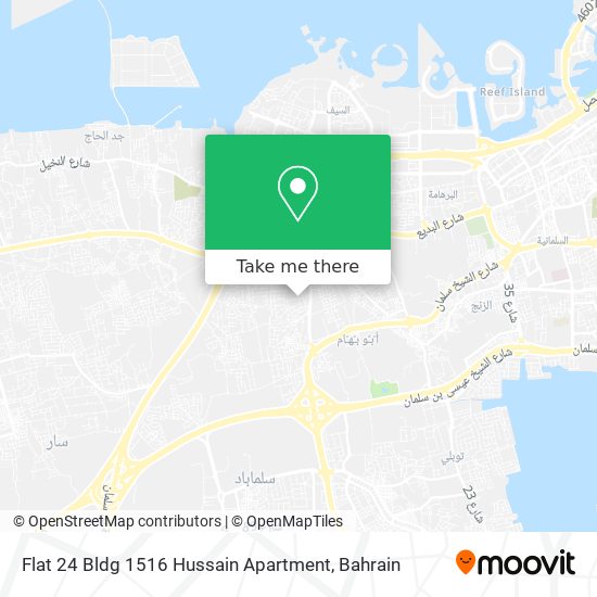 Flat 24 Bldg 1516  Hussain Apartment map