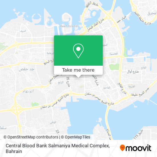 Central Blood Bank Salmaniya Medical Complex map