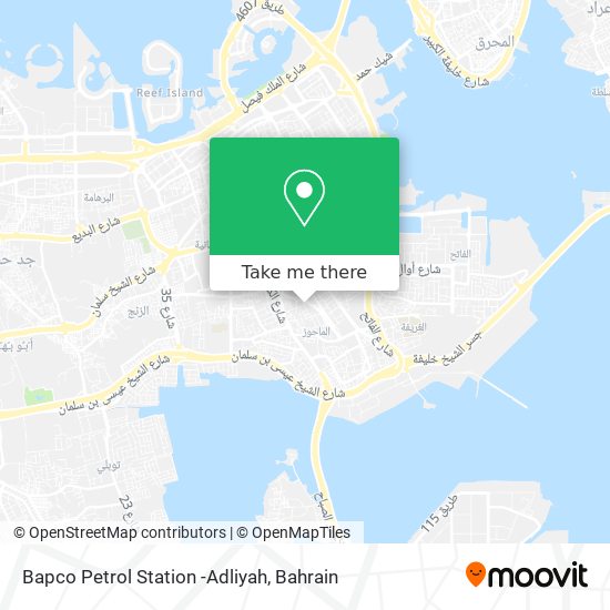 Bapco Petrol Station -Adliyah map