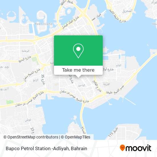 Bapco Petrol Station -Adliyah map