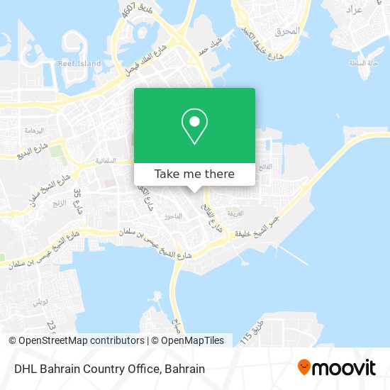 DHL Bahrain Country Office map
