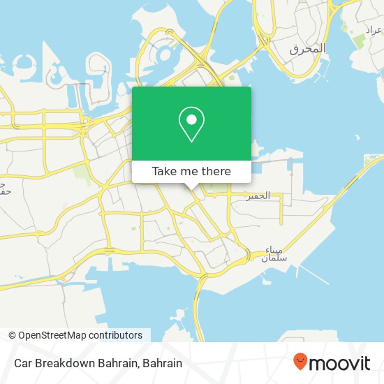 Car Breakdown Bahrain map