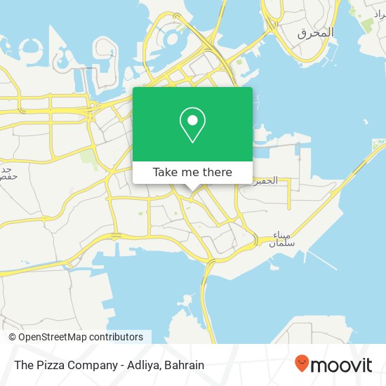 The Pizza Company - Adliya map