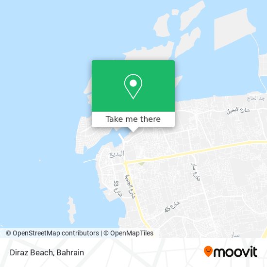 Diraz Beach map