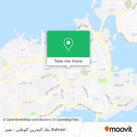 بنك البحرين الوطني - نعيم map