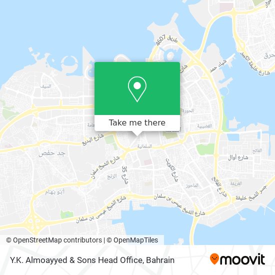 Y.K. Almoayyed & Sons Head Office map