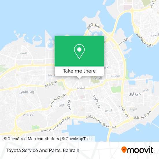 Toyota Service And Parts map