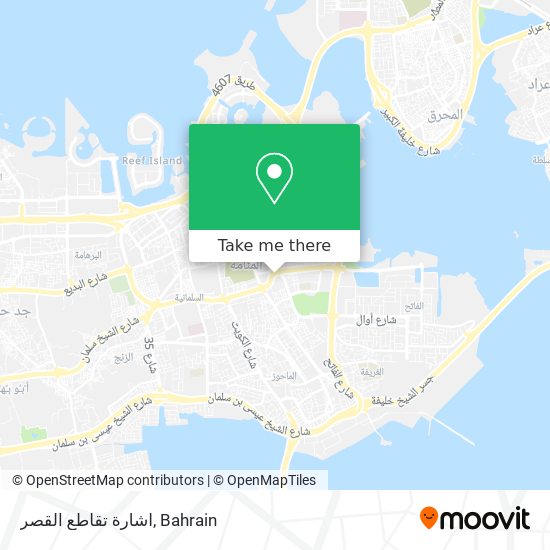 اشارة تقاطع القصر map