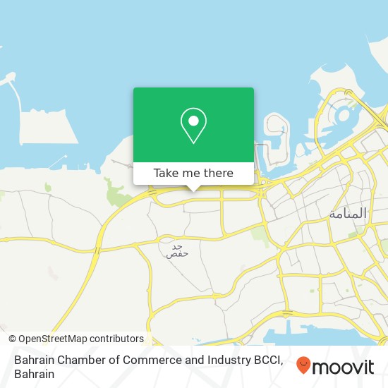 Bahrain Chamber of Commerce and Industry BCCI map