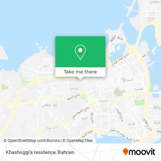 Khashoggi's residence map