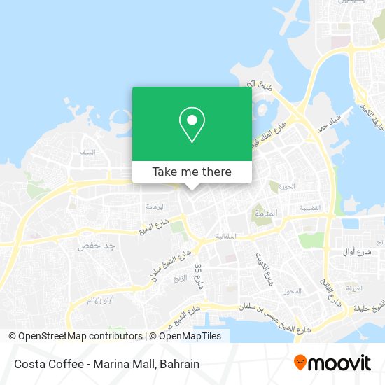 Costa Coffee - Marina Mall map