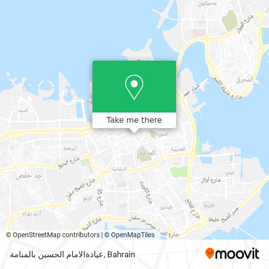 عيادةالامام الحسين بالمنامة map