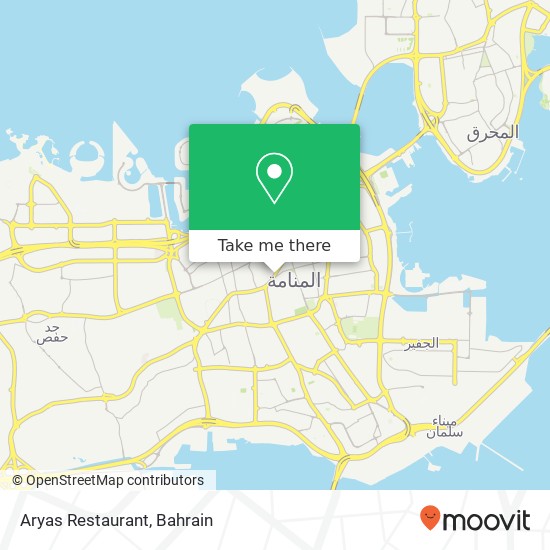 Aryas Restaurant map