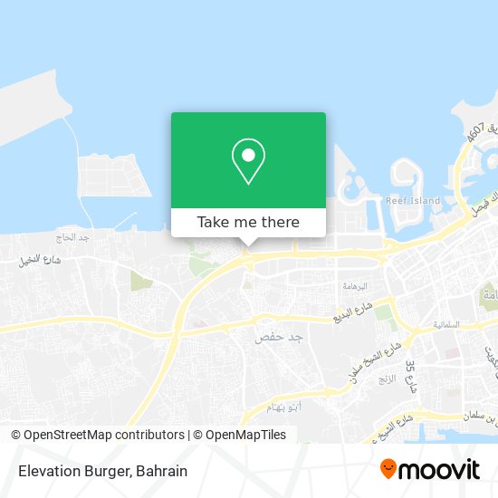 Elevation Burger map