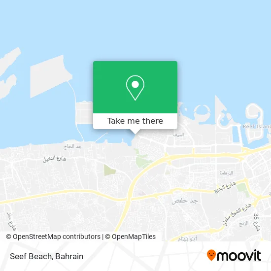Seef Beach map