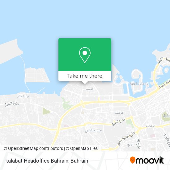 talabat Headoffice Bahrain map