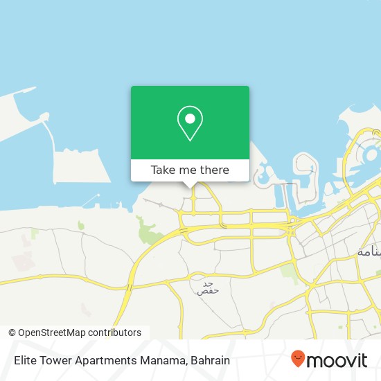 Elite Tower Apartments Manama map