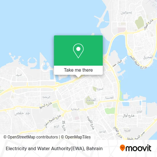 Electricity and Water Authority(EWA) map