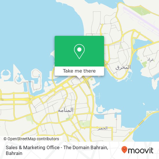 Sales & Marketing Office - The Domain Bahrain map