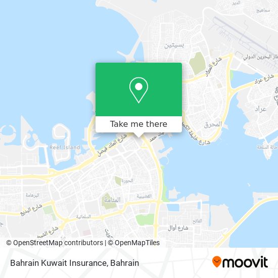 Bahrain Kuwait Insurance map