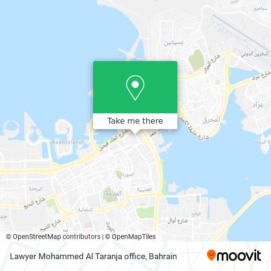 Lawyer Mohammed Al Taranja office map