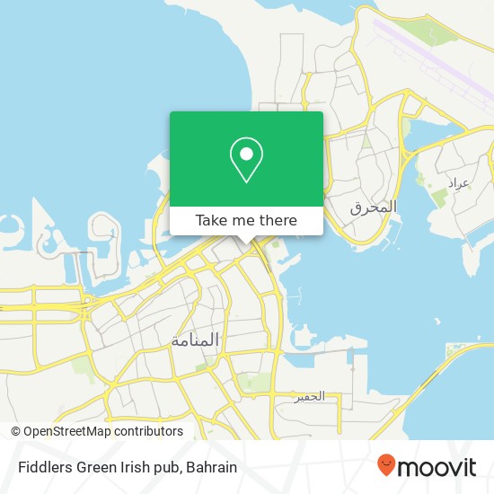 Fiddlers Green Irish pub map
