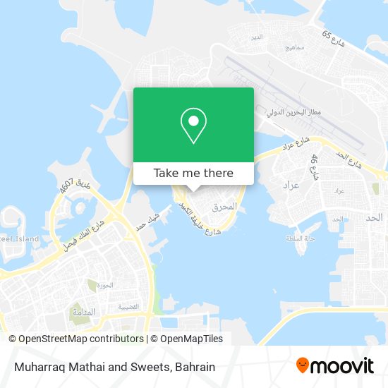 Muharraq Mathai and Sweets map