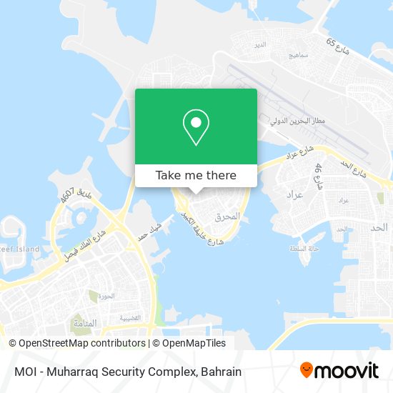 MOI - Muharraq Security Complex map