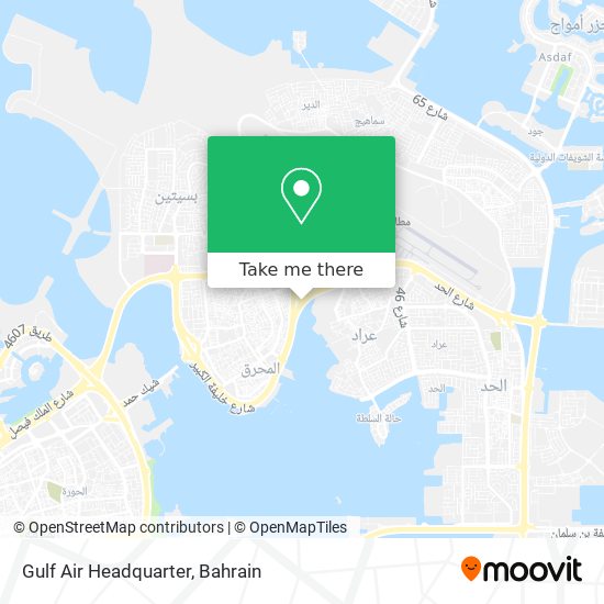 Gulf Air Headquarter map