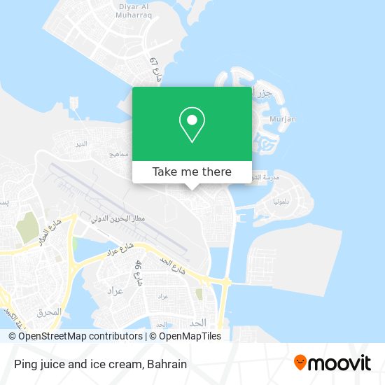 Ping juice and ice cream map