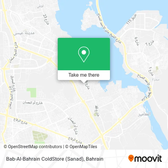 Bab-Al-Bahrain ColdStore (Sanad) map