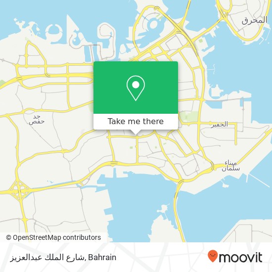 شارع الملك عبدالعزيز map