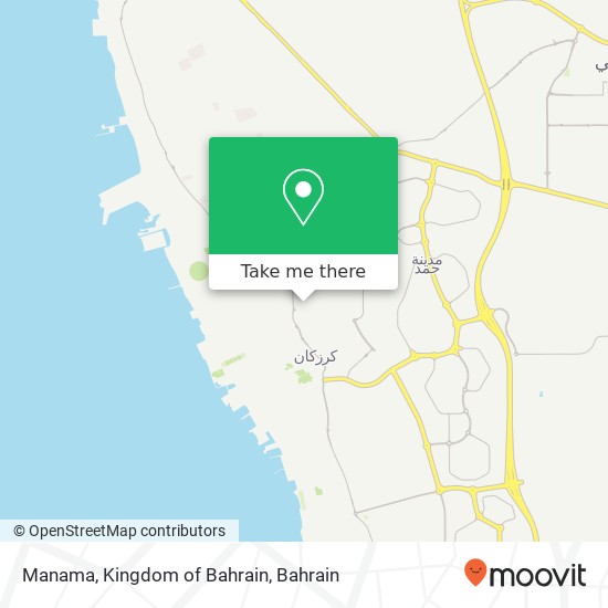 Manama, Kingdom of Bahrain map