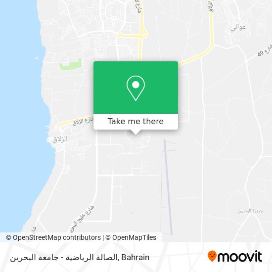 الصالة الرياضية - جامعة البحرين map