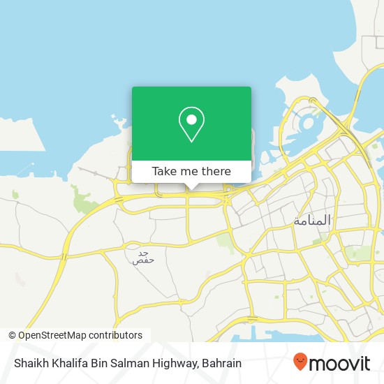 Shaikh Khalifa Bin Salman Highway map