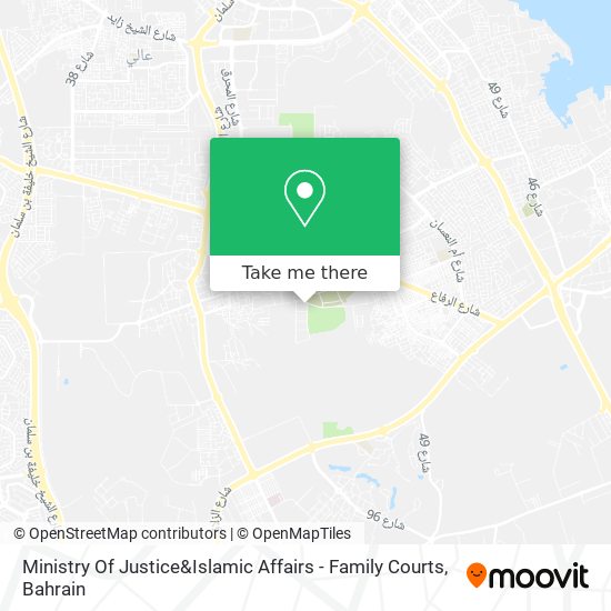 Ministry Of Justice&Islamic Affairs - Family Courts map