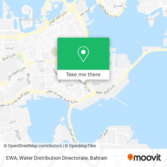 EWA, Water Distribution Directorate map