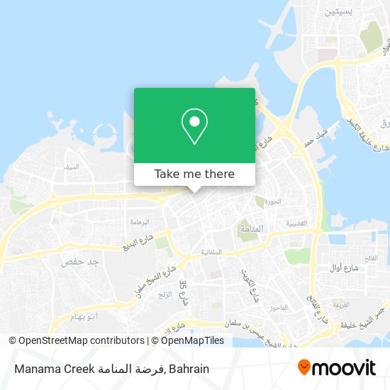Manama Creek فرضة المنامة map