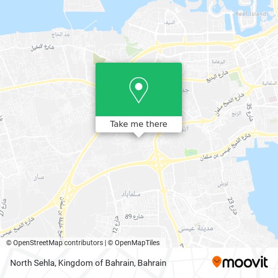 North Sehla, Kingdom of Bahrain map
